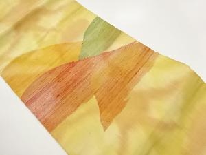 手織り紬山並み模様織出し名古屋帯